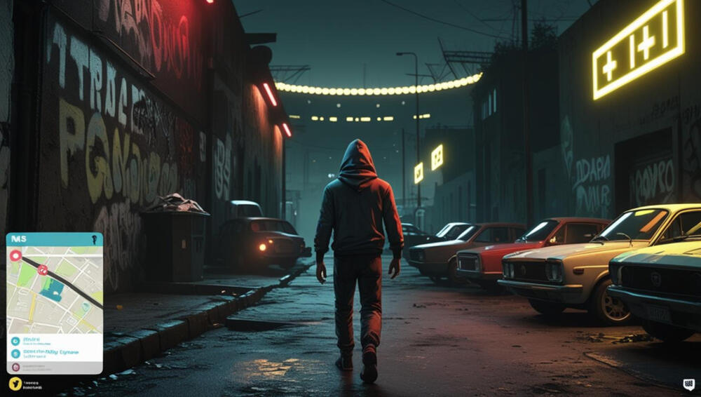 Il quartiere, di notte
